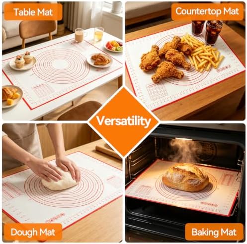 Silicone Baking Mat Set, 3 Pieces, Bread Slings and 28 x 20 Inch