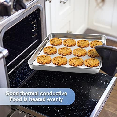 Baking Sheet with Wire Rack Set, Stainless Steel Cookie Sheet Baking
