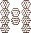 Alipis Honeycomb Wooden Coasters Set of 10 3.93X3.14 Inch Lightweight