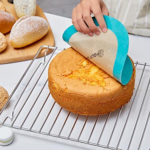 GUYDREMAT 10-Inch Silicone Baking Mats Set of 2 - Non-Stick, Heat-Safe