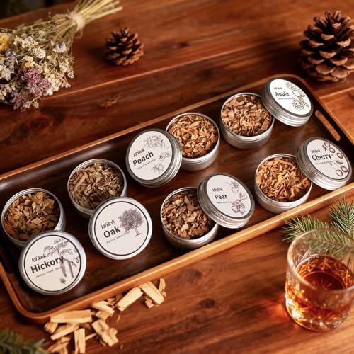 Whiskey Smoker Kit with Torch - No Butane, 6 Flavors Wood Chips, 2