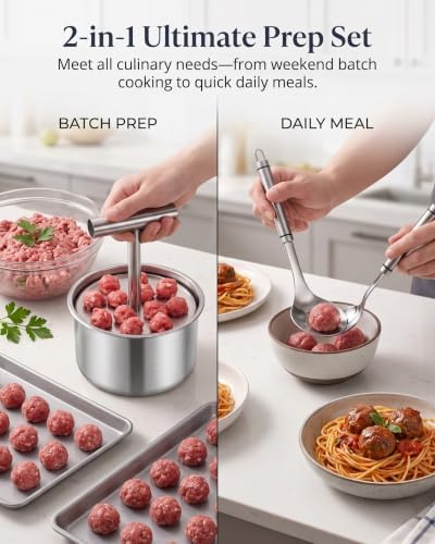 Stainless Steel Meatball Maker Tool and Spoon