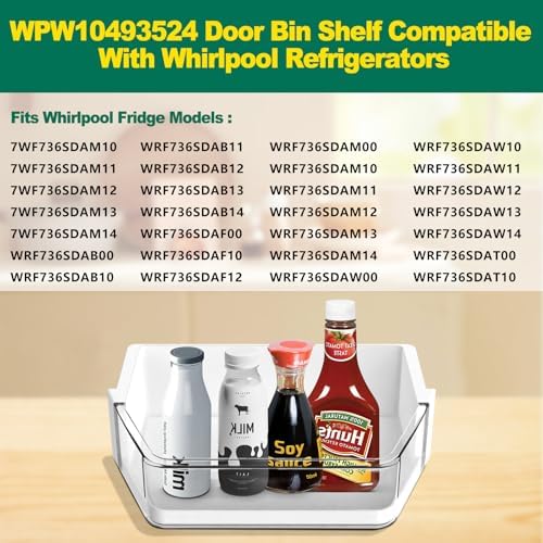 [2 PACK] Upgraded WPW10493524 W10493524 Refrigerator Door Bin