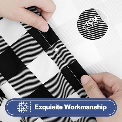 Smiry 6 Foot Picnic Table Cloth 2 Pack, Elastic Fitted Polyester
