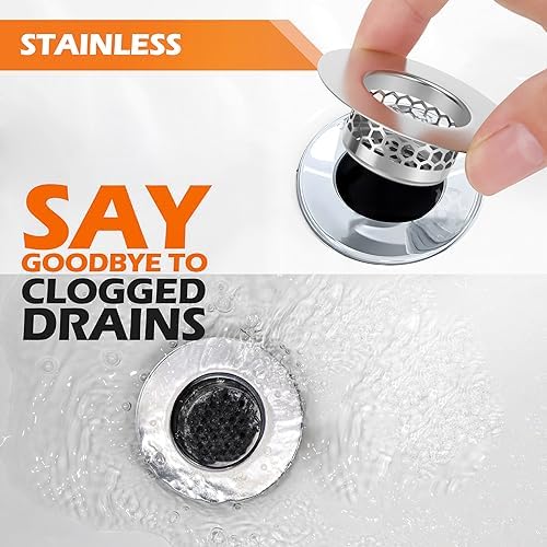Bathroom Sink Strainer, Bathtub Lavatory Sink Drain Strainer Hair