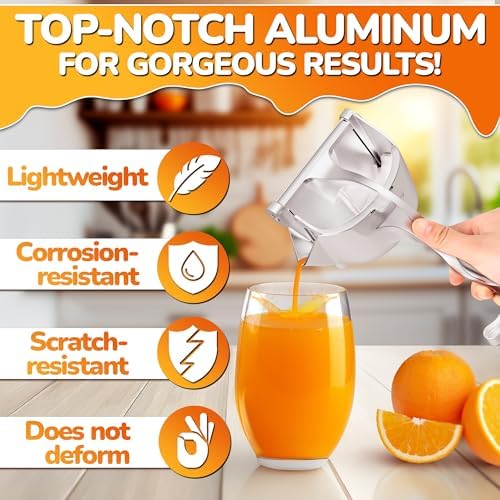 Manual Juicer Hand Press, 0.6 L Aluminum Alloy