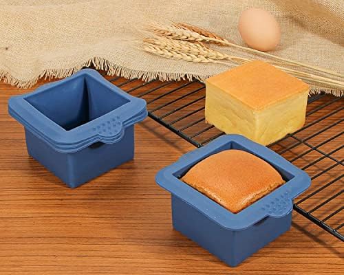 Webake Silicone Square Mold 3x3 Inch Mini Cake Pan for Individual
