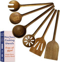 Non-Toxic Acacia Wooden Utensils Set, 6-Piece, Glue and Mineral Oil