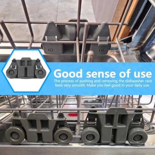 US 2025 4Pack W10195416 Dishwasher Basket W-heels Lower Rack for