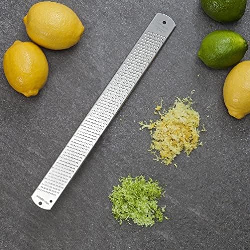 Microplane All-Stainless Steel Lemon Zester Tool, Blade made in the