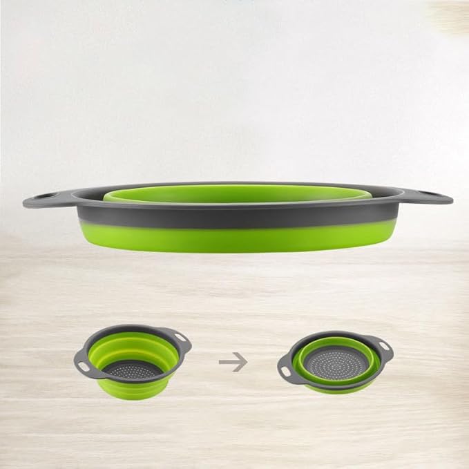 2 Pack Collapsible Colander Set, Emptycolor Foldable Collapsible Strainers - Image 7