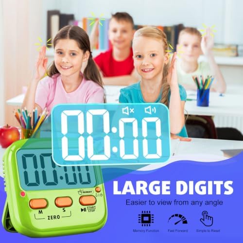 2 Pack Digital Timer for Kids, Classroom and Kitchen