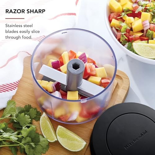 KitchenAid Manual Food Chopper, 3.8 Cup, Black