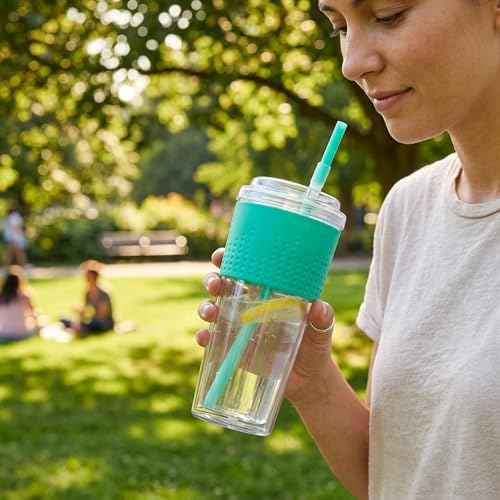 Copco Lock-n-Roll Double Wall Tritian Spill-Proof Tumbler with Soft