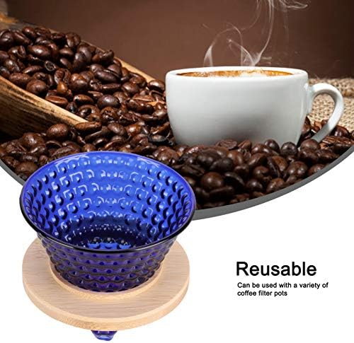 Cone Glass Pour Over Coffee Maker with Stand, 1-4 Cups Drip Coffee