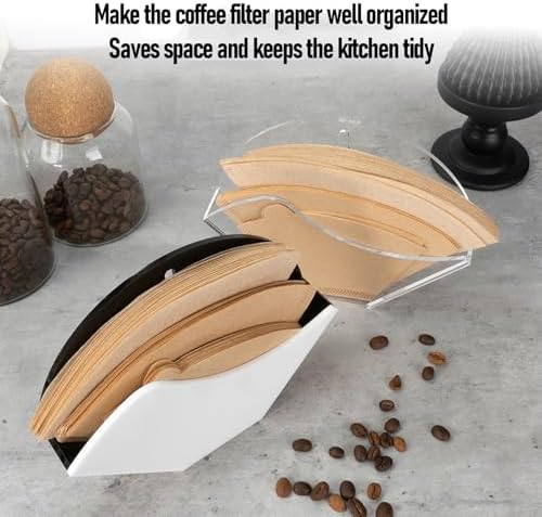 Pissente Coffee Filter Holder, Plastic Coffee Filter Storage Dispenser