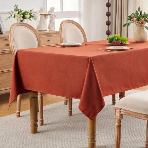 Fall Tablecloth Rectangle 60" x 75", Burnt Orange