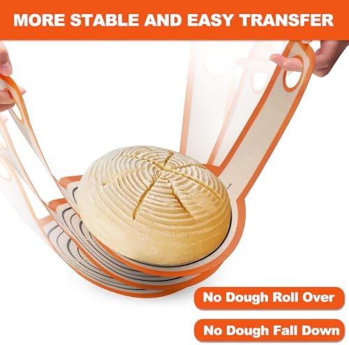 Angadona 2 Size Sourdough Silicone Bread Sling - 9.5 inch and 8.3 inch
