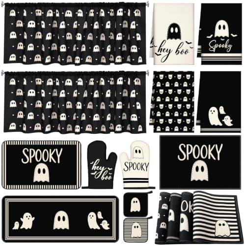 Irenare 16 Pcs Halloween Kitchen Decor Set, Cute Ghost