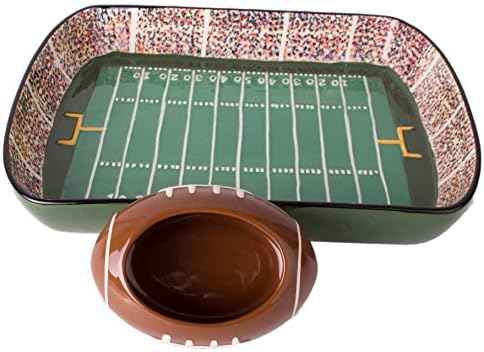 Football Stadium Chip And Dip Sports Serving Set
