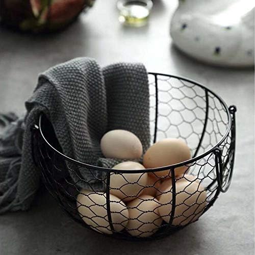 Metal Wire Egg Basket with Cover