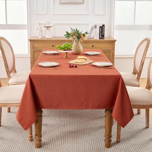 Fall Tablecloth Rectangle 60" x 75", Burnt Orange