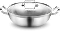 Delarlo Tri-Ply Stainless Steel Hot Pot 14 inch Everyday pan by DELARLOCOOKWARE