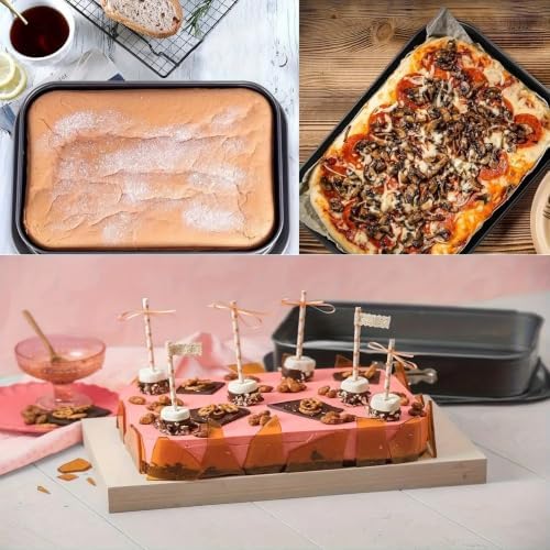 14 Inch Rectangle Springform Pan, Leakproof Non-Stick Cheesecake Pan