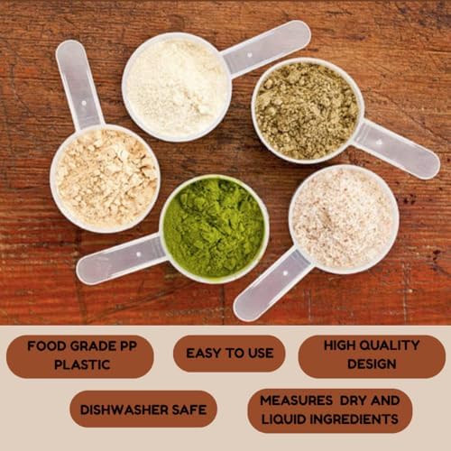 Plastic Measuring Scoop, (118.4 cc | 1/2 Cup | 4 fl oz. | 118.4 mL)