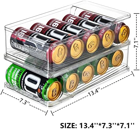 Xicennego 2-Tier Soda Can Organizer, 500ml/17oz, Stackable