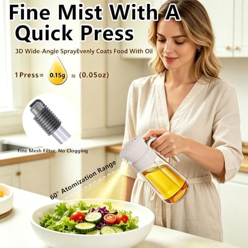 19.6 oz 2 in 1 Glass Olive Oil Sprayer