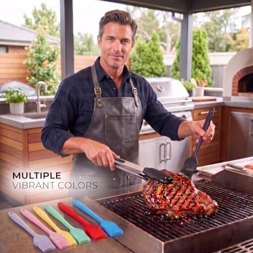 Silicone Basting Brush 7Pcs, Pastry Brush 7-Color, 600°F Heat