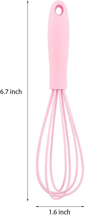 Silicone Whisk 5 Pcs Colorful Kitchen Mini Silicone Whisks, Whisk Set Egg Beater - Image 2