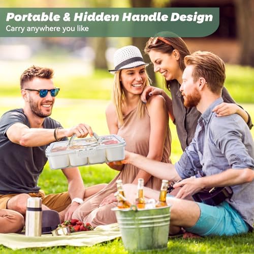 Snackle Box Container,Snack Box Charcuterie Container with 8