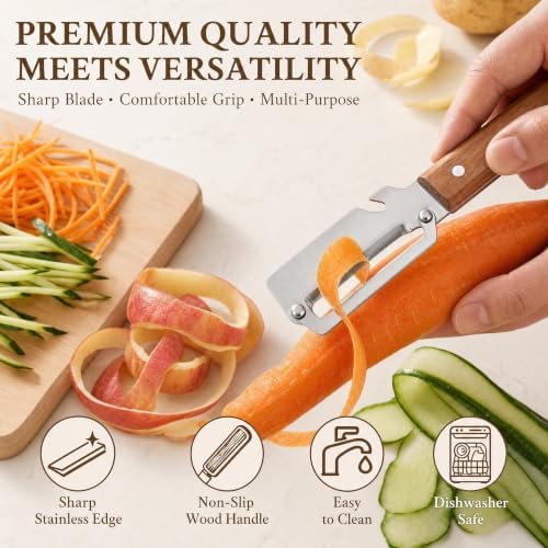 Upgrade Vegetable Peeler and Julienne Peeler Set, 2-Pcs