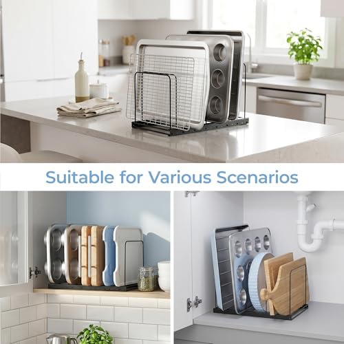 ORDORA Cutting Board Organizer Rack for Cabinet, Storage Lightweight Pot