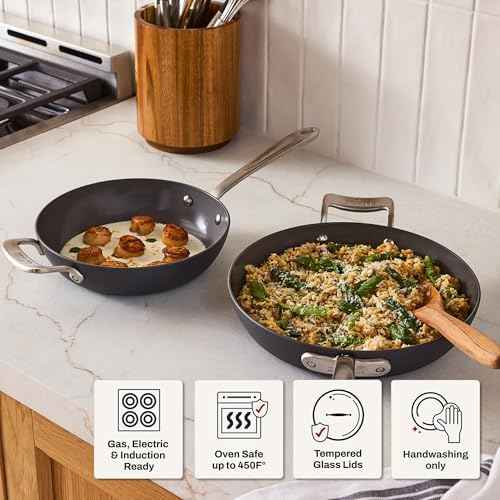 All-Clad HA1 Ceramic Nonstick , 2-Piece Fry Pan Set, Induction Ready