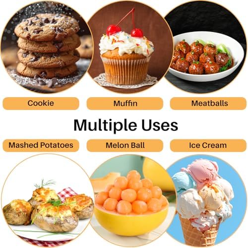 JUNADAEL J Cookie Scoop 4 Tablespoon, 2 OZ Cookie Scoops for Baking