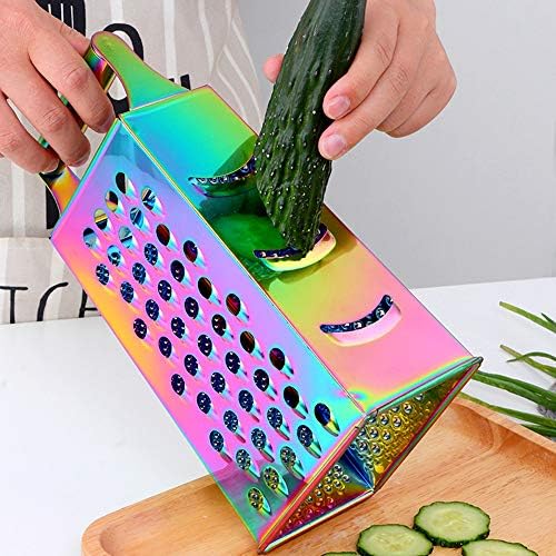 Rainbow Cookware 4 Sides Box Grater Slicer,Mingcheng Kitchenware