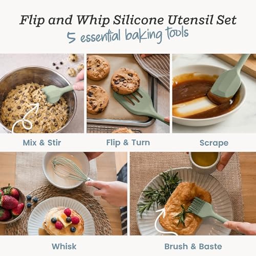 Starpack Flip and Whip Silicone Baking Utensils Set (5-Piece) - LFGB