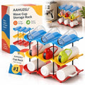 Stackable Wave Cup Storage Rack Water Bottle Organizer for Cabinet