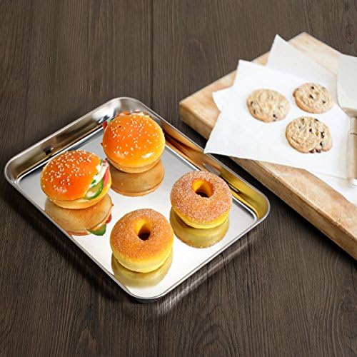 Baking Sheets Set of 5, Bastwe Stainless Steel Baking Pan Tray Cookie