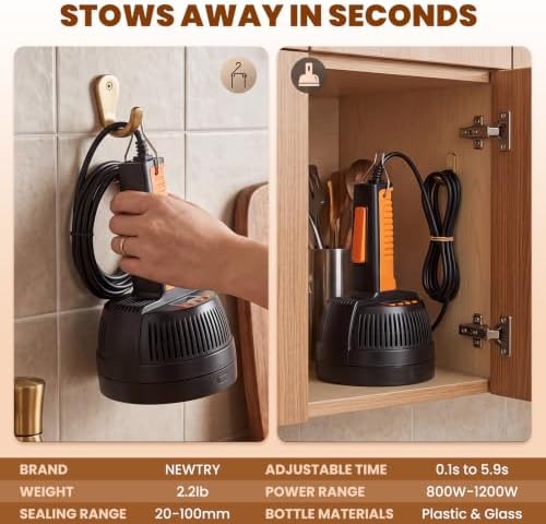 NEWTRY Handheld Induction Sealer 20-100mm, 800-1200W