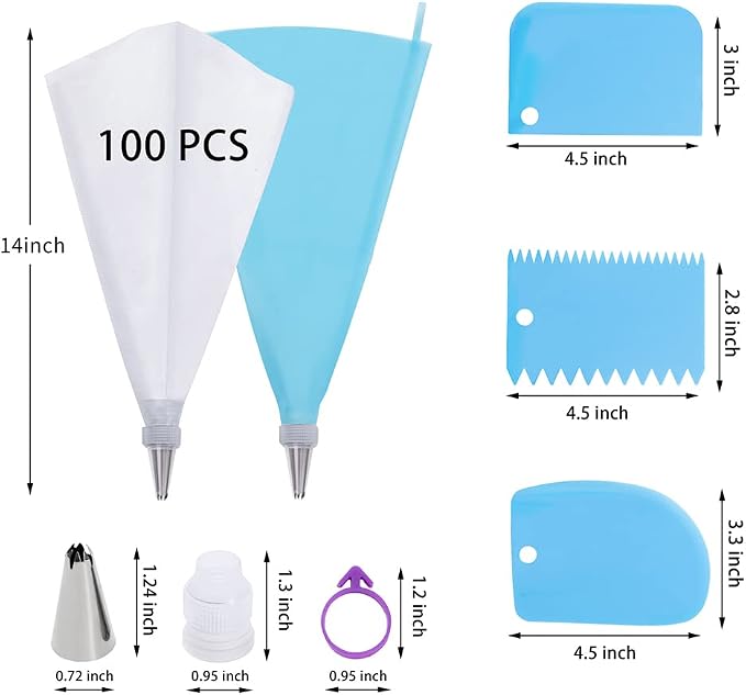 Piping Bags and Tips Set, Icing Bags Disposable - Image 2