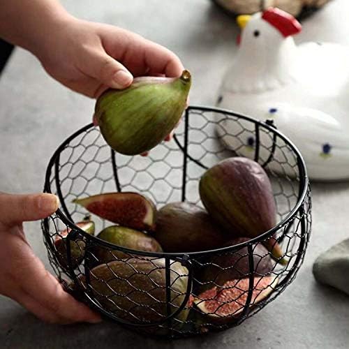 Metal Wire Egg Basket with Cover