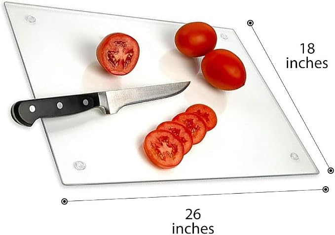 Tempered Glass Cutting Board – Long Lasting Clear Glass – Scratch Resistant - Image 2