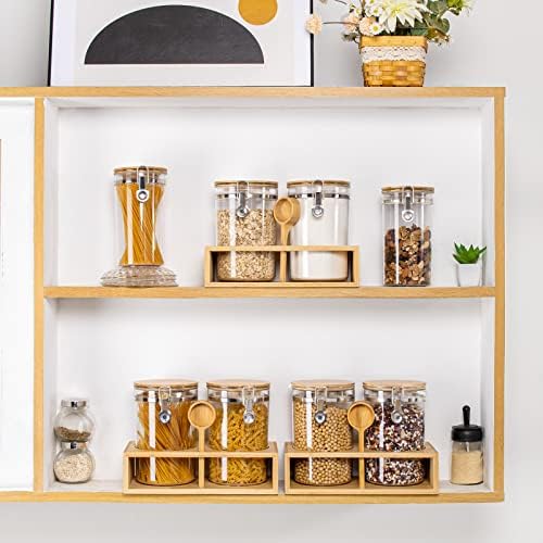 Yangbaga Coffee Container with Shelf: 2P 58OZ Plastics Airtight Coffee