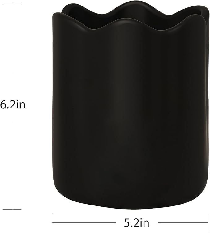 Ceramic Utensil Holder for Kitchen Counter, 6.2" Kitchen Utensil Holder - Image 5