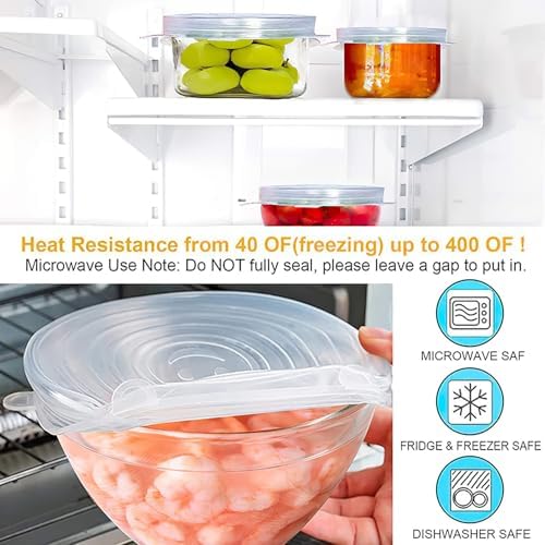 Silicone Stretch Lids 6 Pack, 6 Sizes
