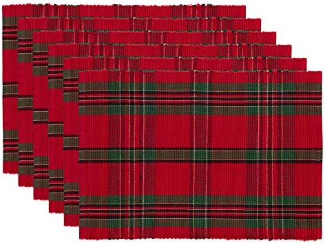 DII Farmhouse Christmas Plaid Dining Table & Kitchen Décor, Holiday